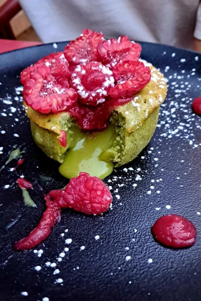coulant pistache framboise